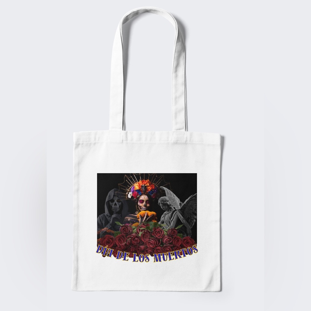 Dia de los muertos tote bags